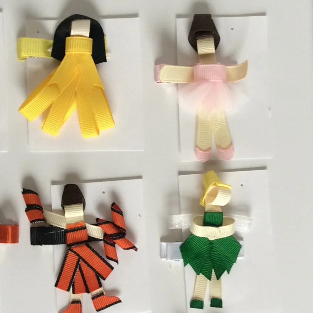 Handmade Hair People Figure Brats For Barrettes, etc. New Set of 9
